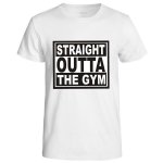 Straight Outta The Gym Men's T-Shirt - White Size: 2XL