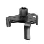 Gzztores Universal Adjustable Oil Filter Wrench Carbon Steel Black 1/2 & 3/8 Inch Square Drive Socket 3-JAW & 2-WAY Design