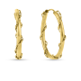 Yellow Gold Wire Twist Sleeper Earrings