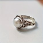 Classic Faux Pearl Ring Vintage Style Wedding Engagement Party Jewelry Accessories
