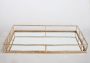 Rectangular Metal Bamboo Look Gold Tray 9X70X40CM