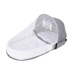 Ashcomonline Portable Folding Cot With Mosquito Net Standard Crib Na