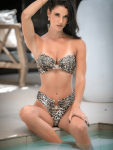 Saturn Ring Bikini - Leopard - Large