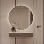 Lunar Bathroom Mirror Round With Integrated LED