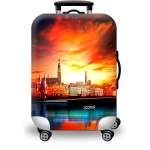 Printed Luggage Protector Cover - Skyline Sunset - Xlarge