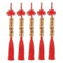 Topxome Retro 6 Coins Red Chinese Knot Copper Feng Shui Wealth Success Lucky Charm Home Car Hanger Decors Pack Of 5