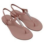 Slingback Sandals With Trim - Nude - 8