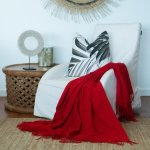Aranda Chenille Throw Scarlet