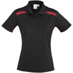 Ladies United Golf Shirt Black Red