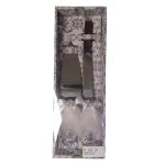 Knife Set - Silver With White Feathers