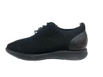 - Connor Kt Men's Black Mono Knit Casual Lace Up Sneakers