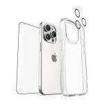 3IN1 Clear Back Case +tempered Glass + Camera Lens Protector Compatible With Iphone 15