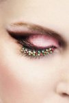 Black Green Red Rhinestone Eyelashes