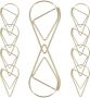 10PCS Gold Waterdrop Shape Decorative Metal Paper Clips Small Multi-use