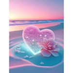 Ajepon Beach Diamond Painting Kits For Adults-diamond Art Kits For Love Heart Gem Art Kits Beaches For Adults For Gift Home Wall