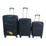 Smte Elite New Dec Hard Outer Shell Luggage With Smte Tag 3 Piece Night With Keychain