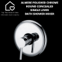 Almere Polished Chrome Round Single Lever Bath Shower Mixer