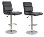 Bar Stools / Kitchen Counter Chairs - Two Pack Black Colour