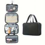 1PC Large Capacity Travel Wash Bag Toiletry Bag Waterproof Four-fold Folding Bag Dry And Wet Separation Wash Bag Versatile Makeu