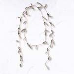 Multi Feather String Necklace - Silver Free