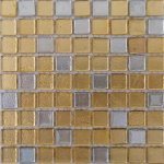 Gold Leaf Mosaic Tiles Gold And Silver 15 X 15CM Sheet