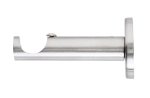 Decor Depot 25MMSTEEL Rod Single Contemp Bracket - Silver