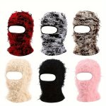 Hip Hop Warm Tassel Balaclava Full Cover Mask For Cycling Skiing Trend Camouflage Knitted Headgear For Women Men