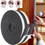 1ROLL Door Window Sealing Strip Sound-proof Door Window Foam Back Noise Insulation Excluder Tape Dust-proof Sealing Strip 3 Colors Available