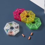 1PC On-the-go Pill Box Portable Seven-day Organizer For Vitamins & Tablets 7-COMPARTMENT Pill Case Lightweight And Compact Indep