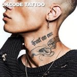 Rock And Hip-hop Cool Style Herbal Tattoo Sticker On My Neck And Hands Lasting Waterproof For 15 Days Temporary Tattoo