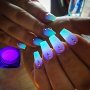 1 Box Neon Phosphor Powder Nail Glitter Powder 10 Colors Dust Luminous Pigment Fluorescent Powder Nail Glitters Glow In The Dark For Music Festival