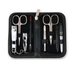 3 Swords Manicure Set In Black Faux Leather Case: 8 Pieces 5213 Mc N