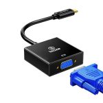 Biaze USB C To Vga Adapter Plugandplay Type C To Vga Converter For Phone Laptops & PC 1080P@60HZ Video Output To Tv projector