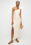 Superbalist Linen Blend Asym Midi Dress - Whitecap Grey