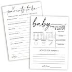 Golrmc Baby Shower Games 5" X 7" Baby Predictions And Advice Cards For Boy Or Girl Gender Reveal Party Decorations Supplies For