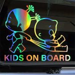 1PC Kids On Board Colorful Laser Male And Female Baby Stickers Warning Children Inside The Car Exterior Stickers Universal Model