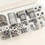 Ultimate Stainless Steel Flat Washer Set - 80-580PCS Sizes M2-M10 Ideal For Screws & Bolts Durable Fender Washers Perfect For Ho