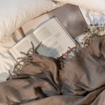 Woollen Blend Blanket THROW - Ivory