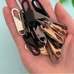 10PCS Durable Zipper Pull Tabs - Assorted Styles For Luggage Clothing & More - Easy Install Replacement Set In White red black