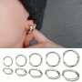 5PCS Set Of Stainless Steel Earrings - Sleek Lightweight Studs For Men & Women Comfortable Minimalist Style