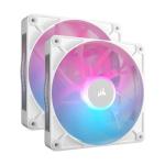 Corsair RX140 Rgb Icue Link 140MM Pwm 1700 Rpm White Chassis Fan – Twin Pack & System Hub