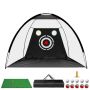 Golf Practice Net Set With Tri-turf Hitting Mat Indoor & Backyard Training