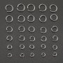 100PCS 304 Stainless Steel 1.0 Thickness 5MM/6MM/7MM/8MM/9MM/10MM Jump Ring Open Ring Circle Necklace Bangle Connector Accessories Diy Jewelry Making Accessories