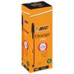 Bic Orange Smooth Writing Ball Point Pen Fine Black 20S