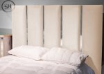 Galaxy Silver Mirror Headboard Velvet