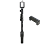 Heavy Duty Selfie Stick With Bluetooth Remote And Extra Phone Mount