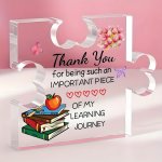 1PC Teacher Gift Teacher Appreciation Gift Acrylic Puzzle Teacher Gift Women's Desk Decoration Teacher Appreciation Week Card Gi