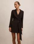 Izzy Belted Blazer MINI Dress - 16 Dark Chocolate