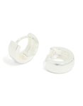 Sterling Silver Chubby Huggie Earrings