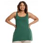 Donnay Plus Size Basic Slub Vest - Olive Green